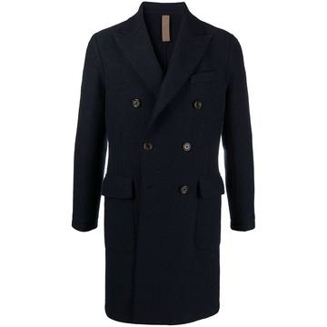 double-breasted long-sleeved coat