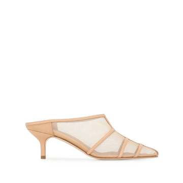 x Deveaux sheer pointed toe mules