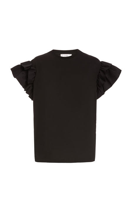 Ruffle Organic-Cotton T-Shirt展示图