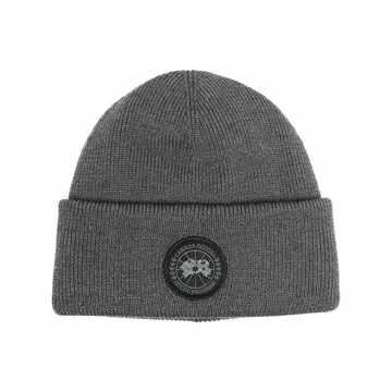 embroidered logo patch beanie