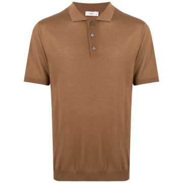 short-sleeved wool polo shirt