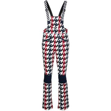 houndstooth-print jumpsuit