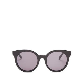 Chain-embellished round-frame acetate sunglasses