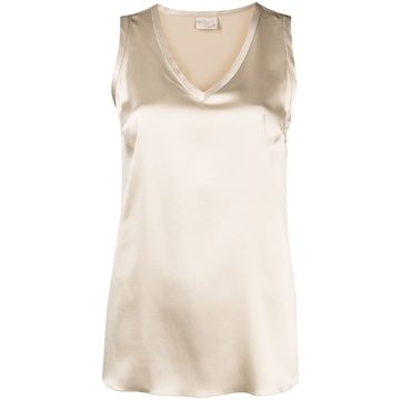 V-neck silk vest top