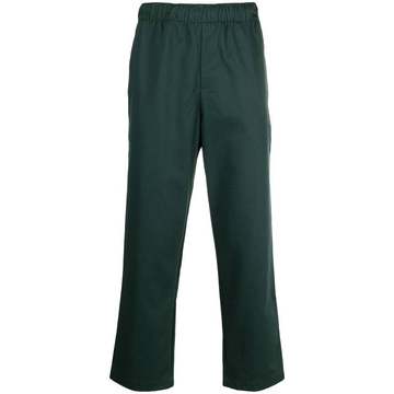 cropped straight-leg trousers