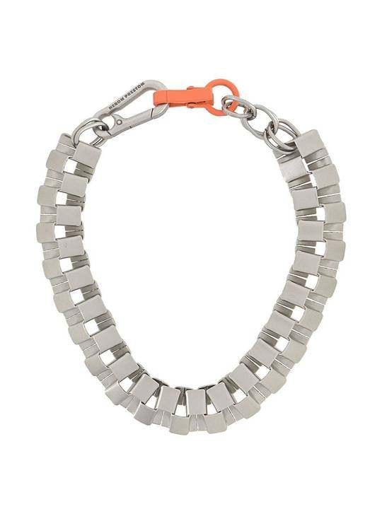 CUBIC NECKLACE SILVER ORANGE展示图