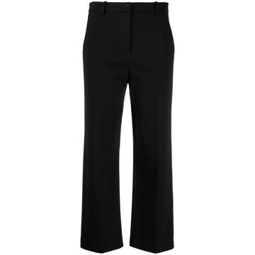 cropped straight-fit trousers