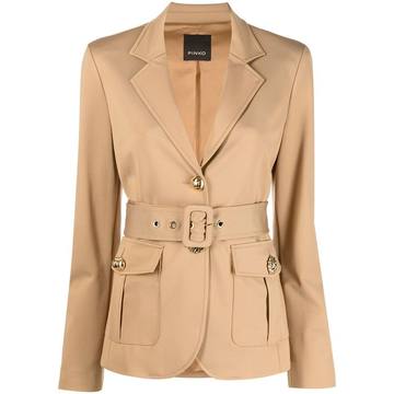 belted safari blazer