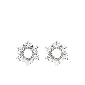silver tone Begum crystal earrings