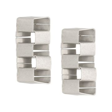 MULTI CUBIC EARRINGS SILVER NO COLOR