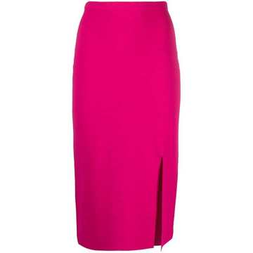 split-hem pencil skirt