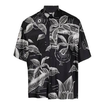 botanical-print shirt