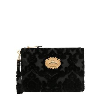 tapestry jacquard velvet clutch