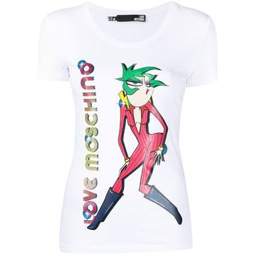 cartoon-print t-shirt