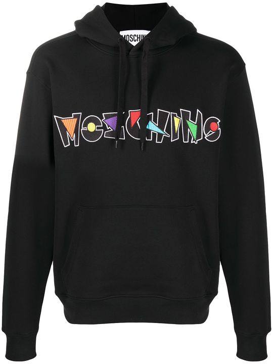 logo-embroidered hoodie展示图