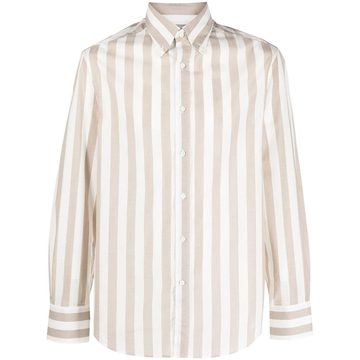 button-down collar striped shirt