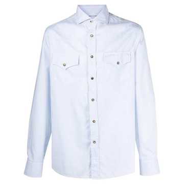 flap pockets buttoned shirt