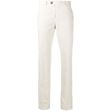 mid-rise straight leg trousers