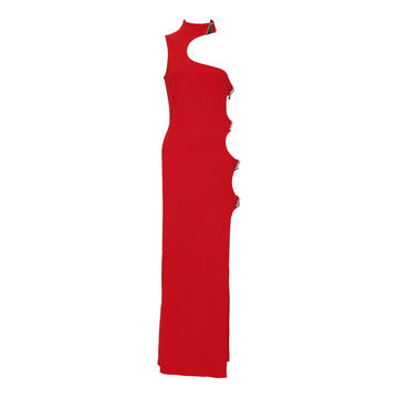 Cutout Crepe Maxi Dress