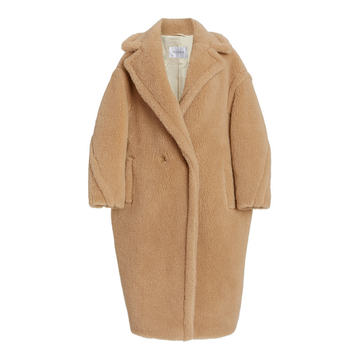 Camelhair and Silk-Blend Teddy Coat