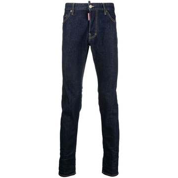 Icon-print slim-fit jeans