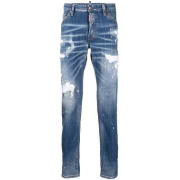 Icon distressed slim-fit jeans