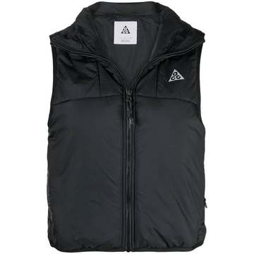 padded zip-up gilet