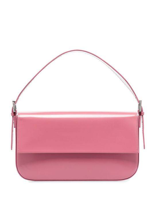 pink manu leather shoulder bag展示图