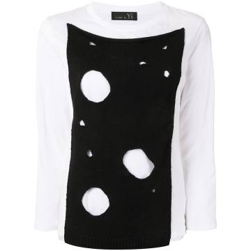 cut-out panel T-shirt