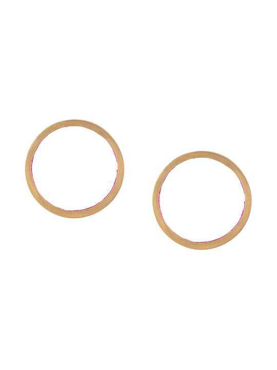 24kt gold-plated bronze hoop earrings展示图