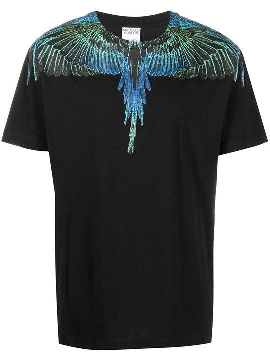 wing-print cotton T-shirt展示图