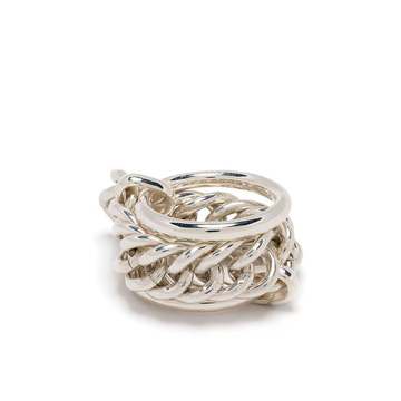 KK CHAIN LINK RING 2 SILVER