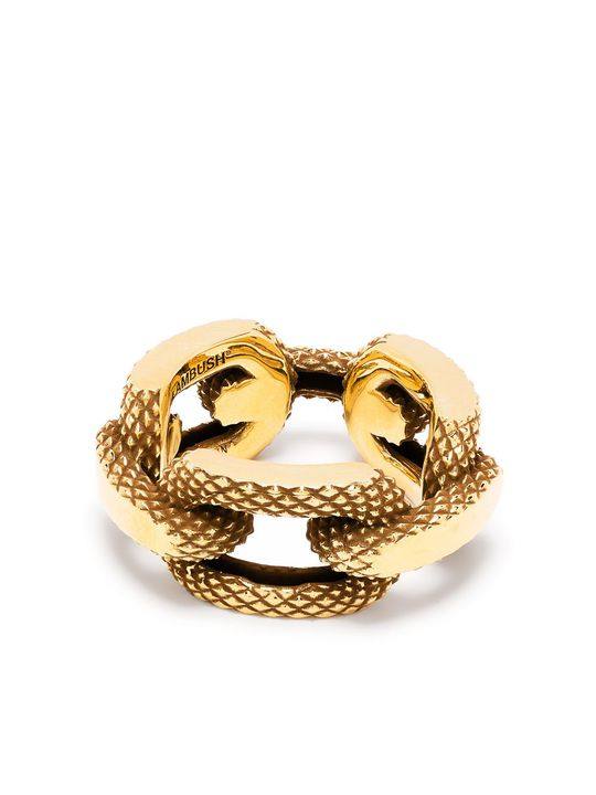 TEXTURED CHAIN RING GOLD展示图