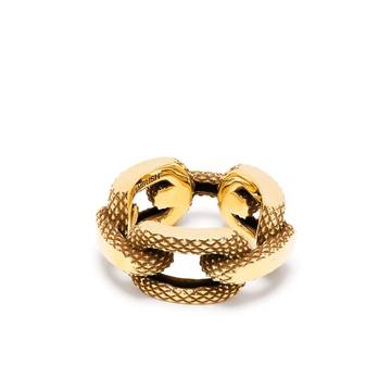 TEXTURED CHAIN RING GOLD