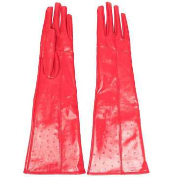 polka-dot long gloves