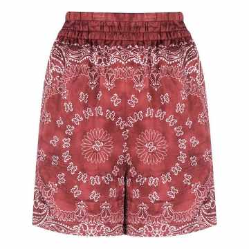 bandana-print satin shorts