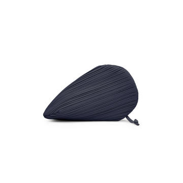 Pluto Pleated Leather Swirl Clutch