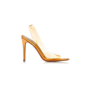 Amber PVC Slingback Pumps