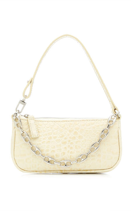 Mini Rachel Croc-Effect Leather Shoulder Bag展示图