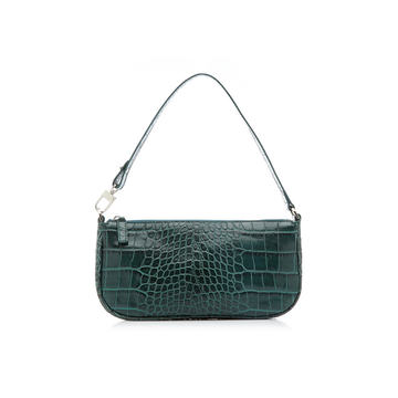 Rachel Croc-Effect Leather Shoulder Bag