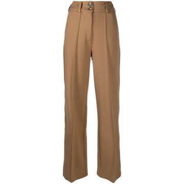 high-waisted wide leg trousers