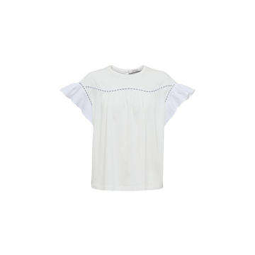 Broderie-Trimmed Cotton Shirt