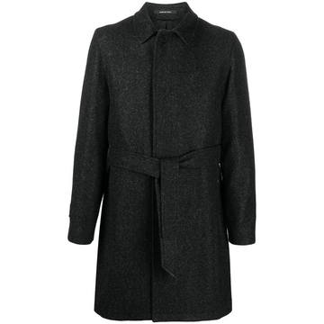 virgin wool belted coat