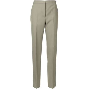 high-waisted tailored trousers