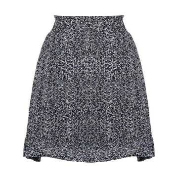 ditsy floral-print asymmetric-hem skirt