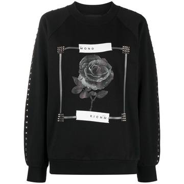 rose print sweatshirt