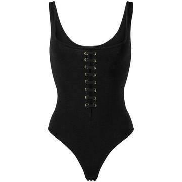 eyelet-embellished bodysuit