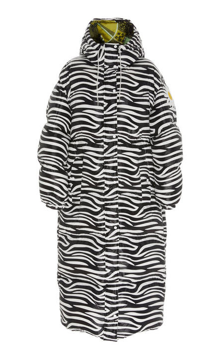 0 Moncler Richard Quinn Zebra-Print Quilted Shell Down Coat展示图