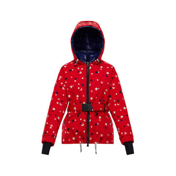 3 Moncler Grenoble Genius Polka-Dot Belted Hooded Coat