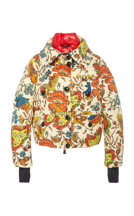 Floral-Print Quilted Cotton Hooded Puffer Jacket展示图